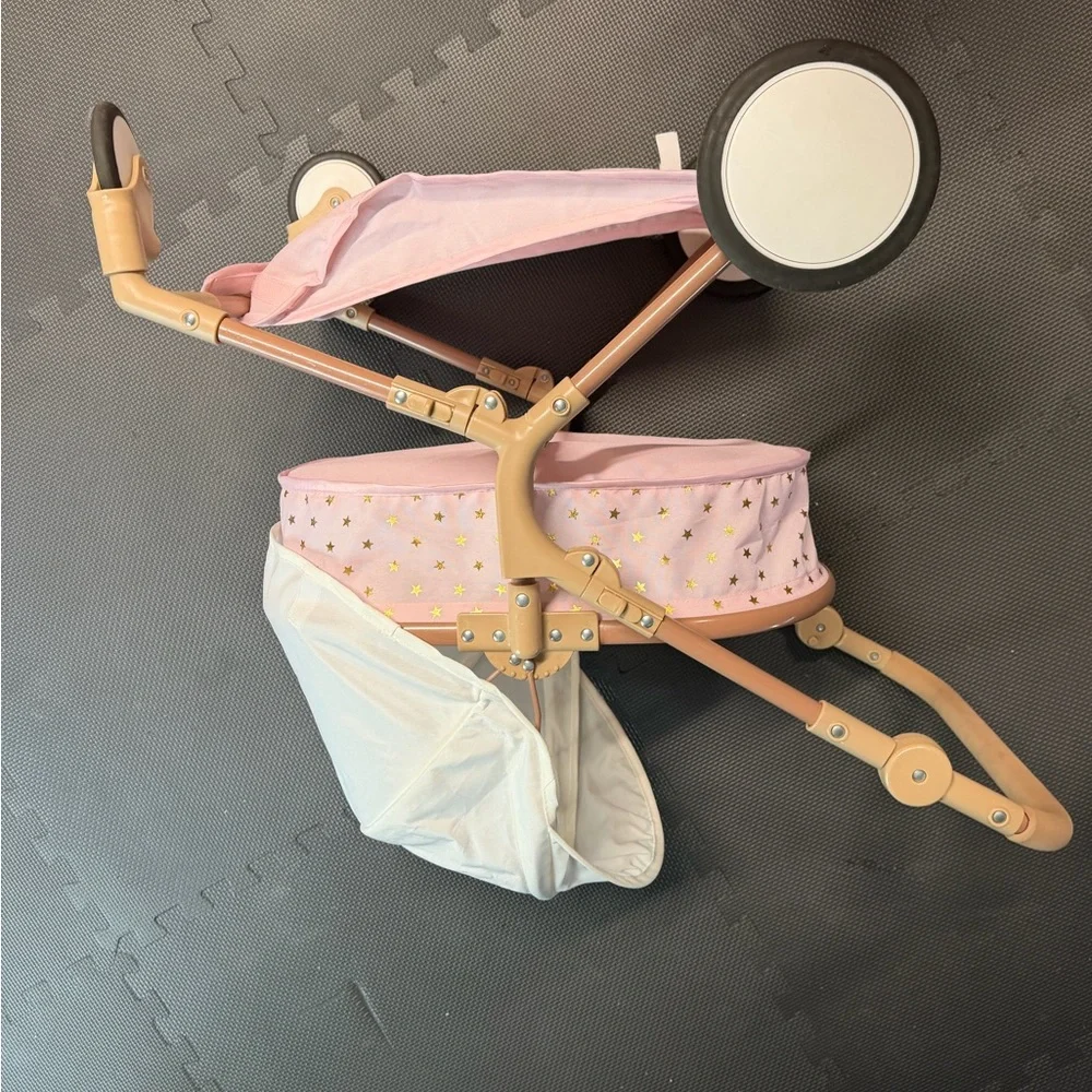 Pink and White Kids Doll Stroller - Picture 3 of 4